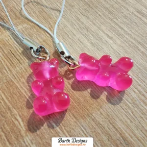 pink gumimaci kulcstartó 1