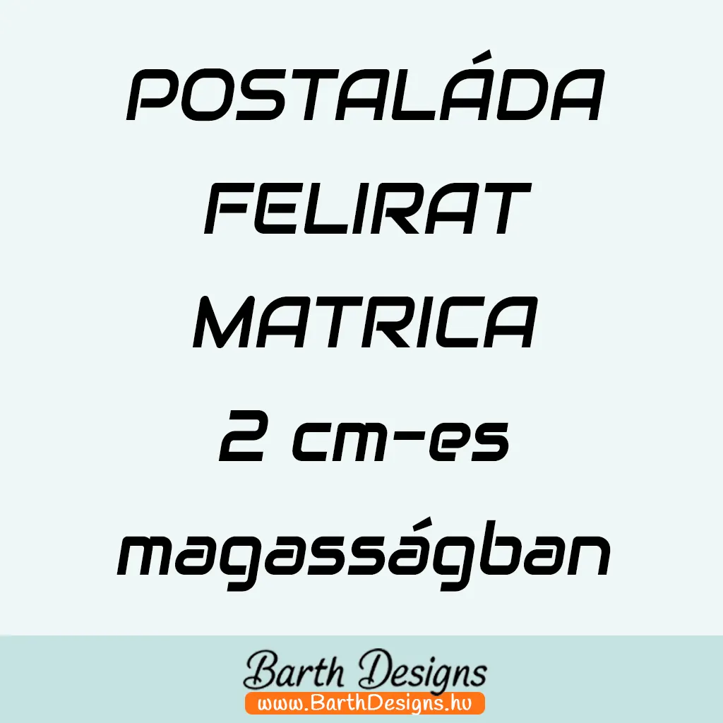 postaláda felirat matrica 2 cm