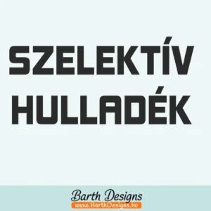 szelektív hulladék matrica, kuka matri