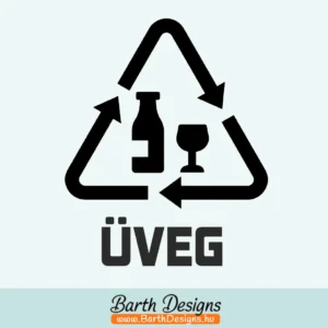 szelektív hulladék matrica, kuka matrica 2-1