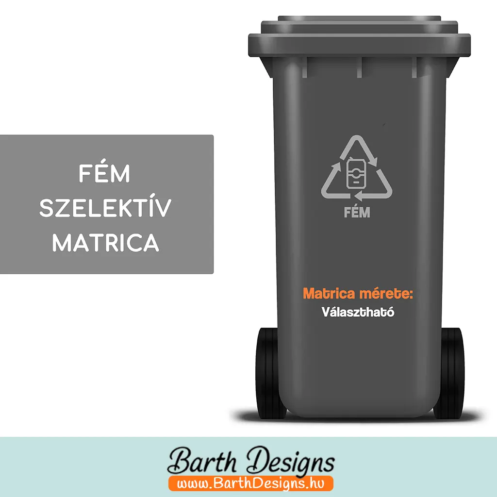 szelektív hulladék matrica, kuka matrica 2-2