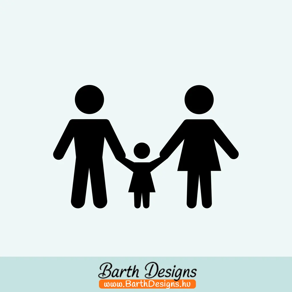 több színben és méretben család autó matrica No9 - 01