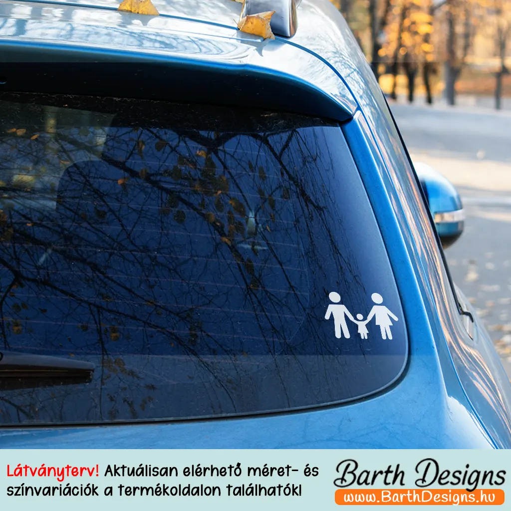 több színben és méretben család autó matrica No9 - 03