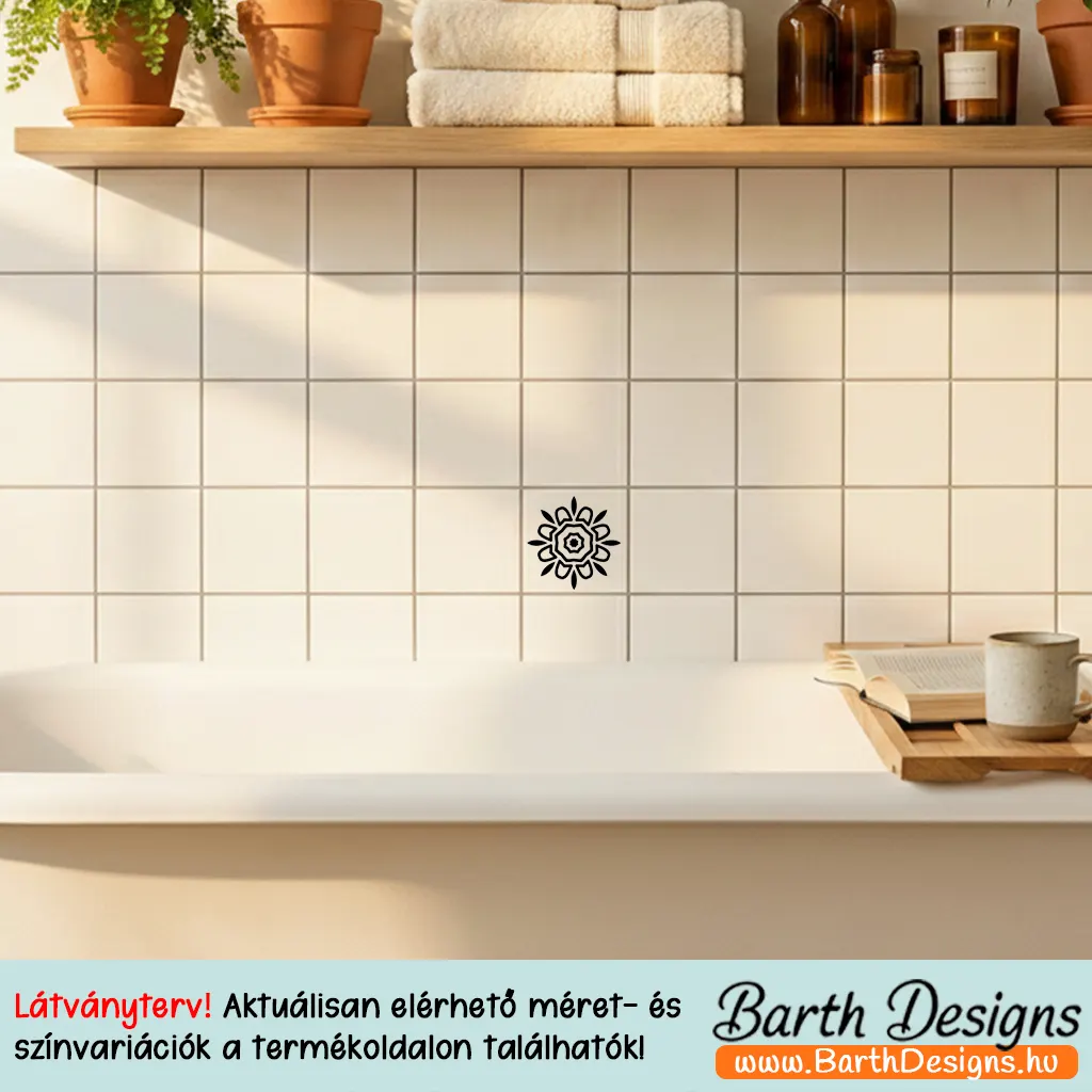 virág konyhai csempematrica, fürdőszoba csempematrica 3-3