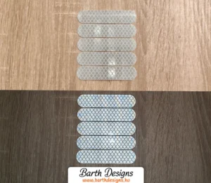 5db-os lekerekített fehér fényvisszaverő matrica szett