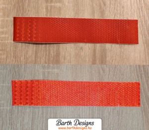 Piros fényvisszaverő szalag