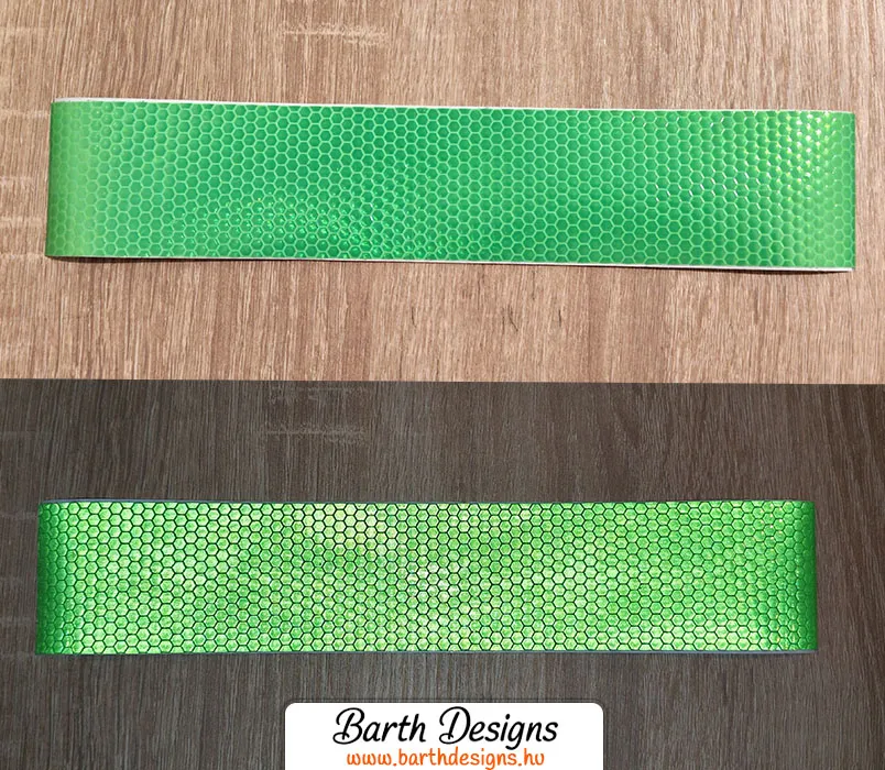 Zöld fényvisszaverő szalag