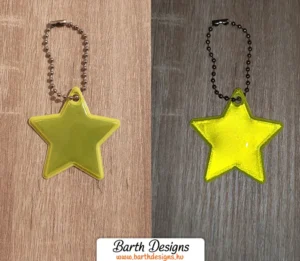 csillag alakú fényvisszaverő kulcstartó -1