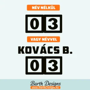 rajtszám matrica design no6 - 1