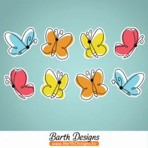 Pillangós gyerek bicikli matrica szett 2-1