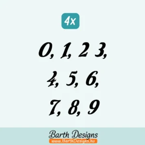 Szám matrica csomag - írott számok