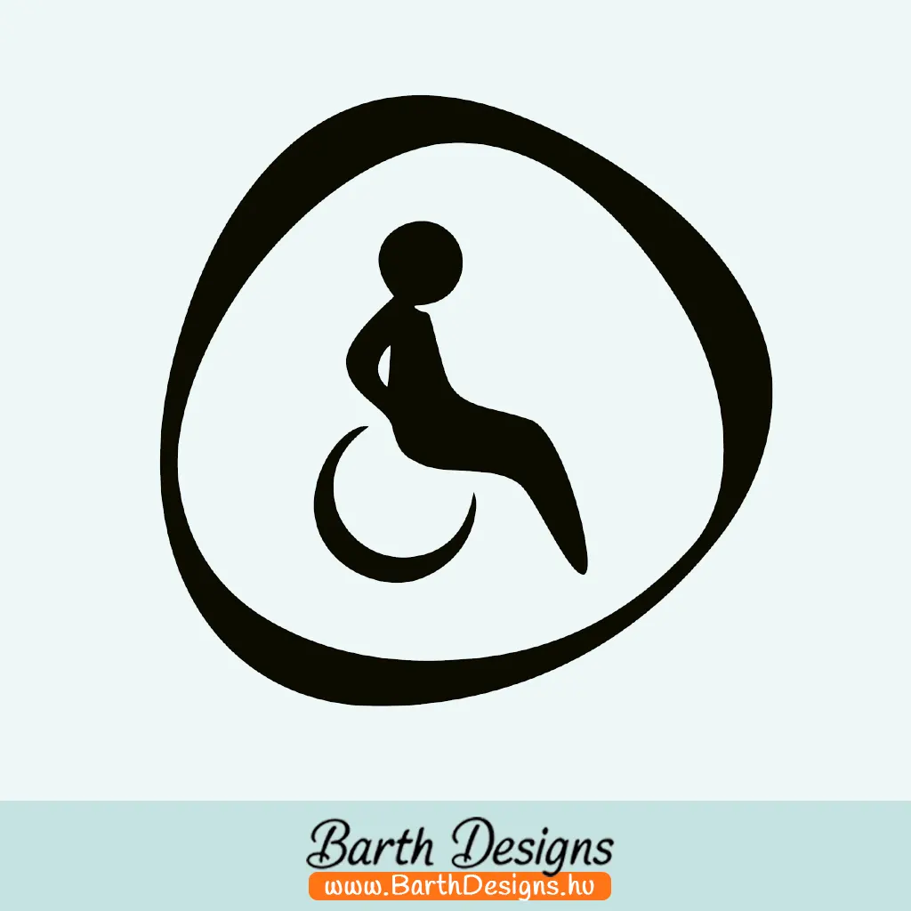 Több variációban mozgássérült matrica v6-1