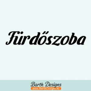 fürdőszoba ajtó matrica - felirat 1