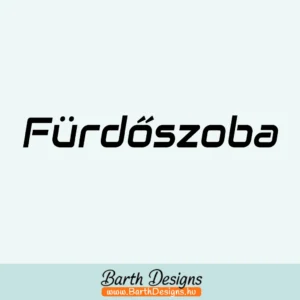 fürdőszoba ajtó matrica - felirat 2-1