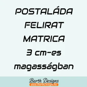 postaláda felirat matrica 3 cm