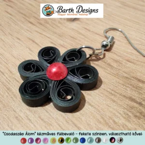 Csodasszép álom fekete lógós kézműves fülbevaló 1-6