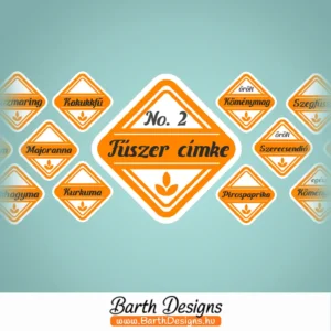 Fűszer matrica fűszer címke no2-1