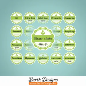 Fűszer matrica címke No. 1-1