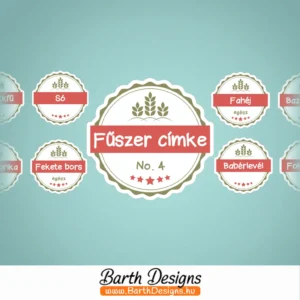 Fűszer matrica fűszer címke No4-1