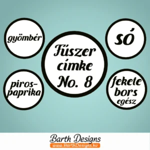 Fűszer matrica fűszer címke no8 kontúrvágott vinil