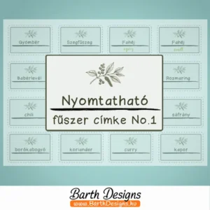 Nyomtatható fűszermatrica 1-1
