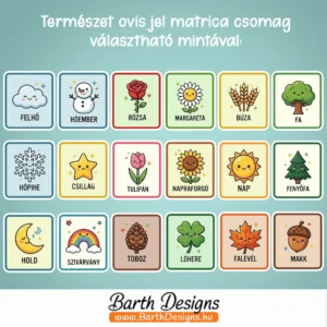 Természet ovis jel matrica 1-2