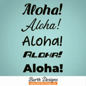 aloha esküvői tükörmatrica 1