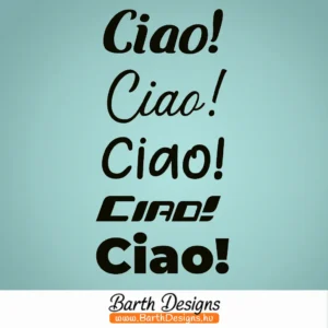 ciao esküvői tükörmatrica 1