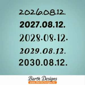 dátum esküvői tükörmatrica 1