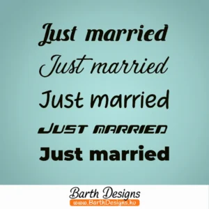 just married esküvői tükörmatrica 1