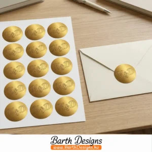 karcolt monogram esküvői borítékzáró matrica 4