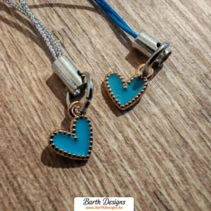 kék szív apák napi kulcstartó