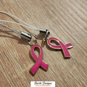 mellrák elleni küzdelem rózsaszín szalag kulcstartó 1