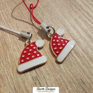 mikulás sapka kulcstartó karácsonyi dísz 1