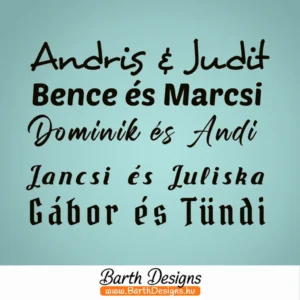 nevek esküvői tükör matrica 1