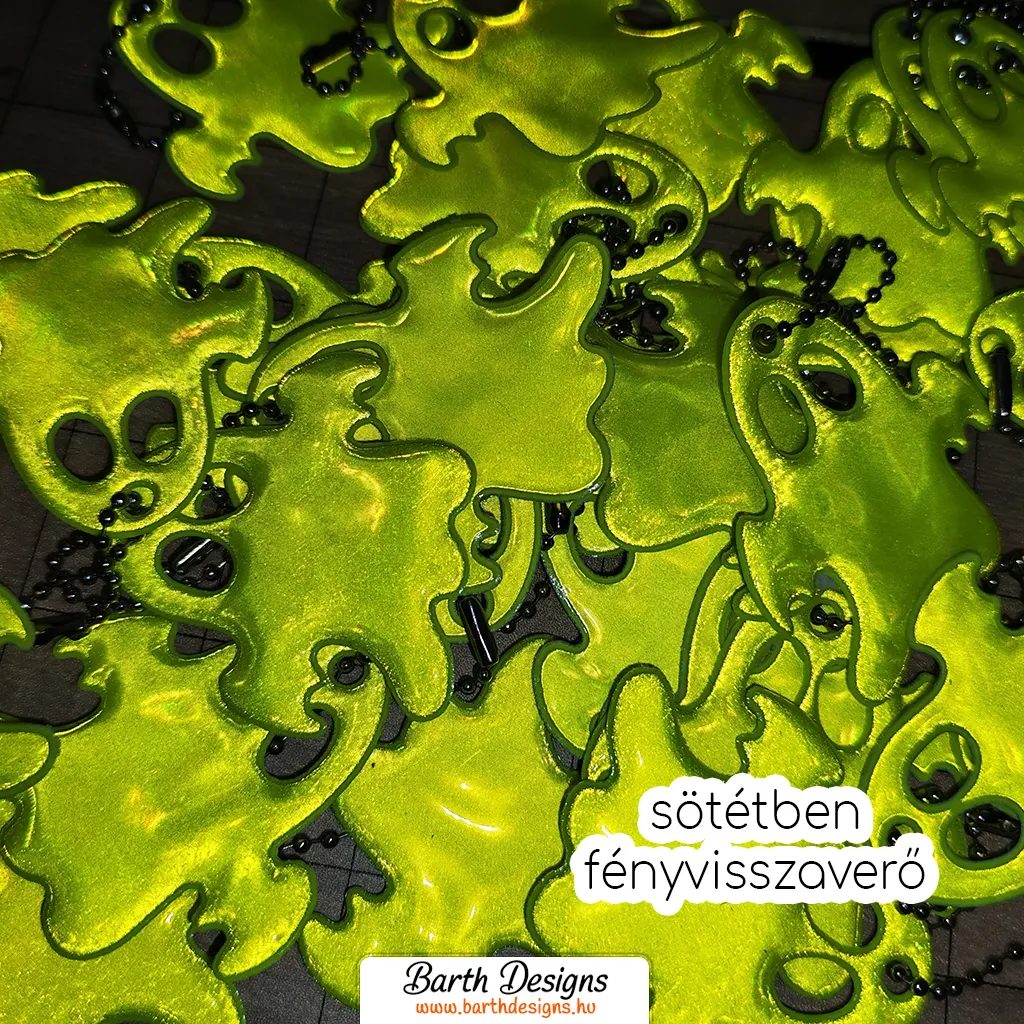 szellem fényvisszaverő kulcstartó, függő 2