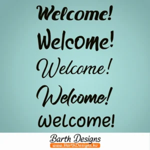 welcome esküvői tükörmatrica 1